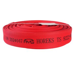 İçi Kauçuk Dışı Kırmızı Poliüreten Kaplı Yangın Hortumu