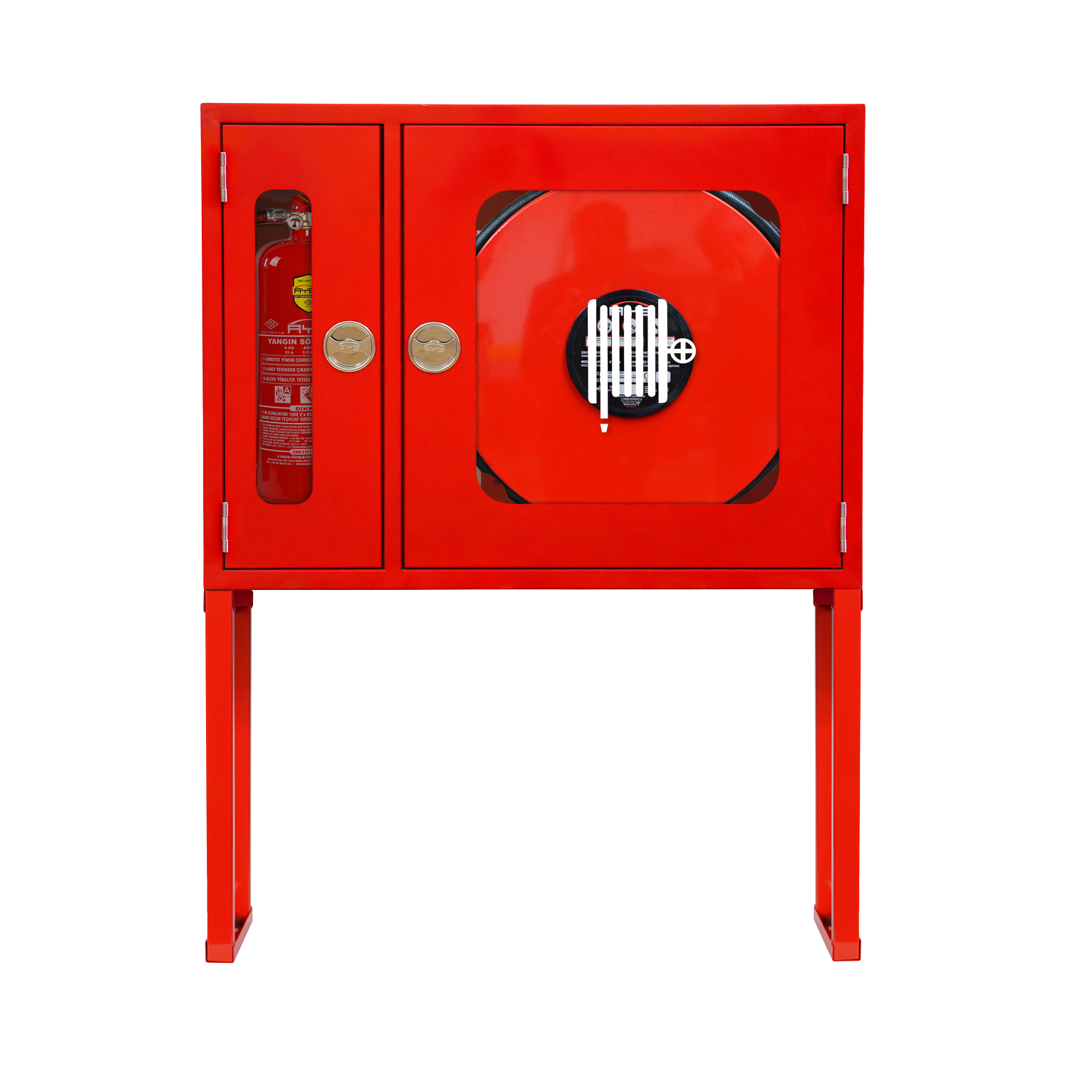 Arazi Serisi Kuru Sistem Yangın Dolapları (Ysc Bölmeli – Cam Kapaklı)